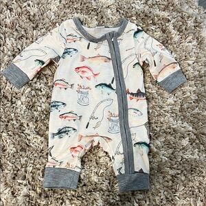 Kids Fishing Print One Piece
